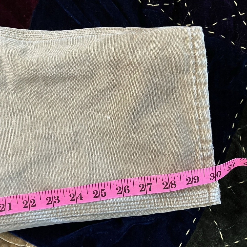 Carhartt B111 BRN Flannel Lined Duck Canvas Carpenter Pants Brown 32x30 Mens - Picture 5 of 14